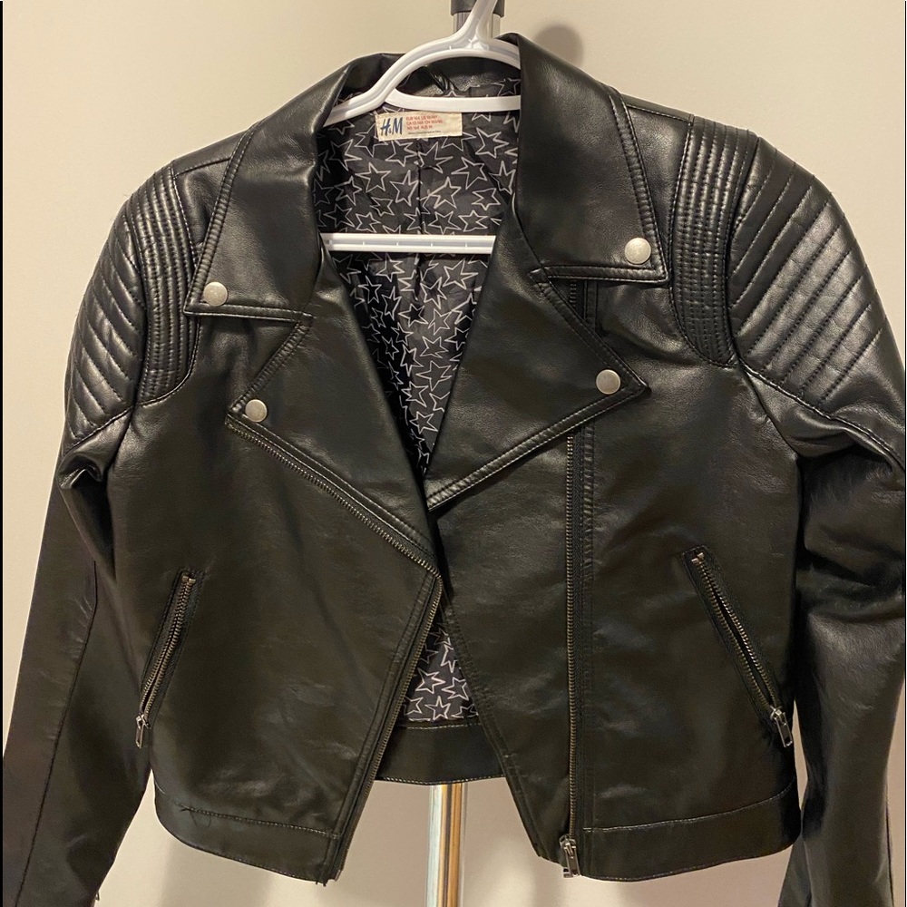 leather black jacket